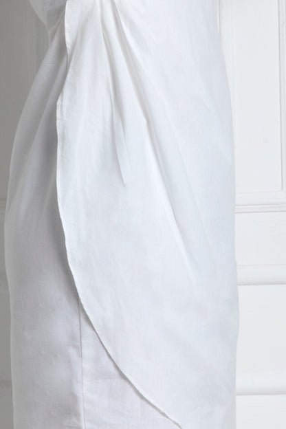 Collared Shirt Dress With Below The Waist Ruching
