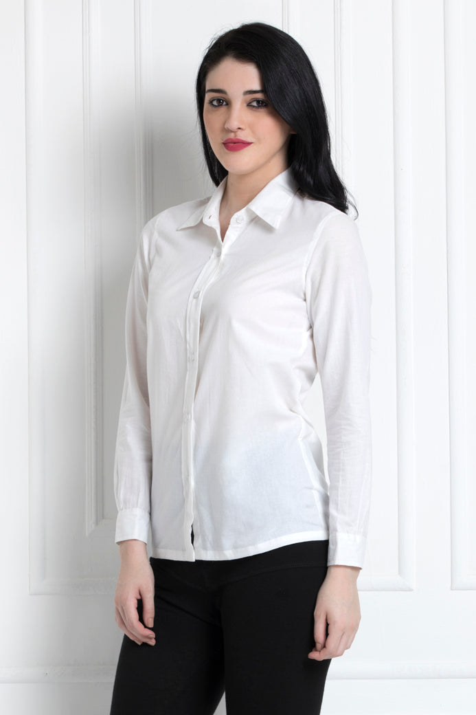 Full Sleeves Collared Button Down Shirt
