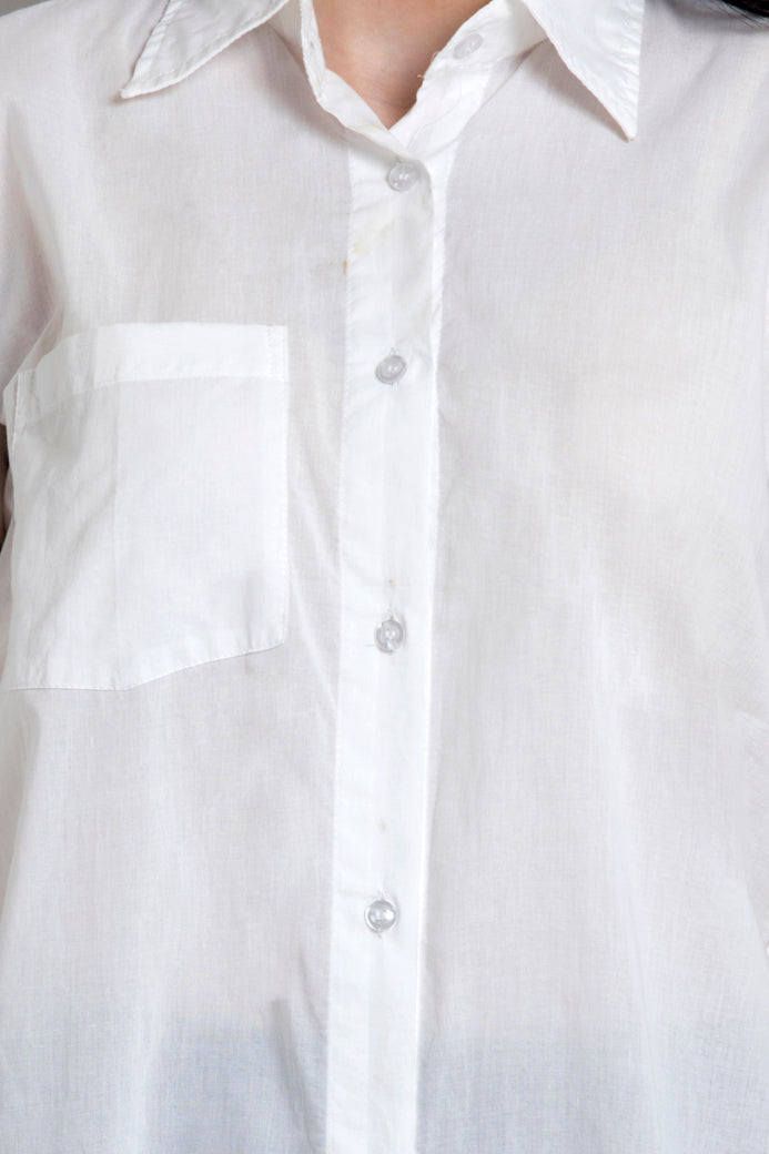 Collared Buttoned Down Shirt With Front Knot