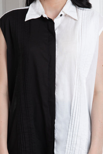 Monochrome Collared Shirt For That Crisp Look.