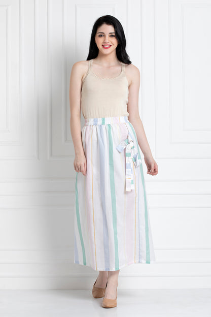 Ankle length Wrap Skirt With The Knot