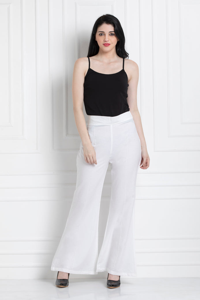 Wide Leg Pants in 100% Cotton