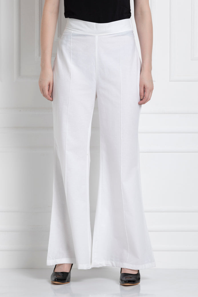 Wide Leg Pants in 100% Cotton