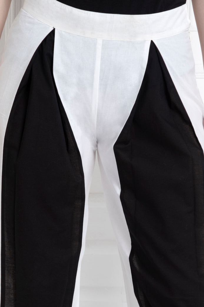 Monochrome Panel Pants. Quirky Yet Comfortable