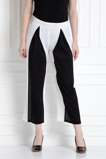 Monochrome Panel Pants. Quirky Yet Comfortable