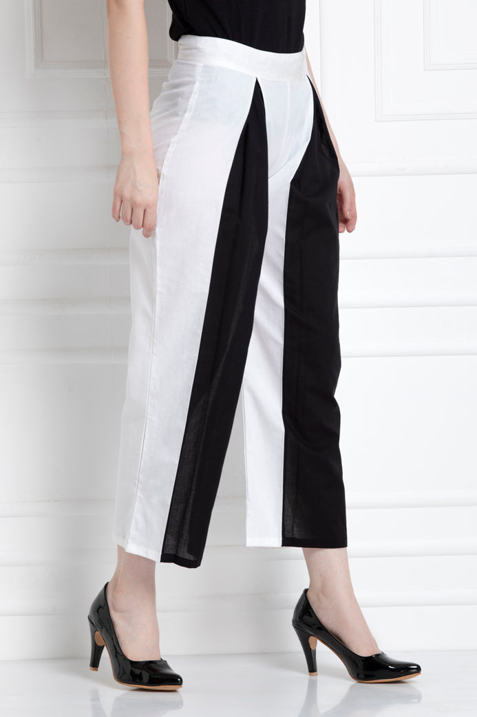 Monochrome Panel Pants. Quirky Yet Comfortable