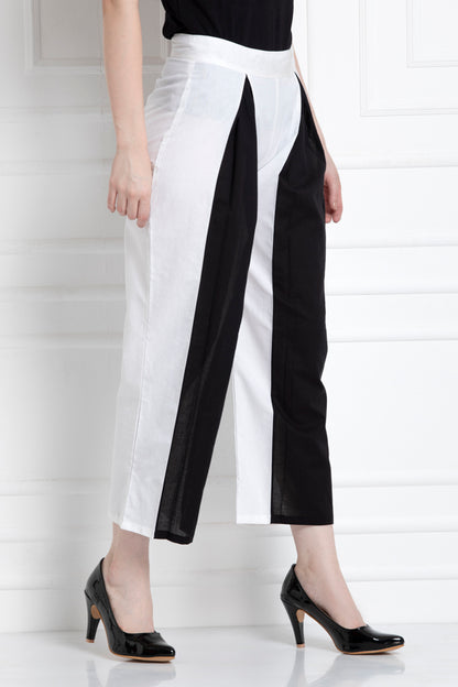 Monochrome Panel Pants. Quirky Yet Comfortable