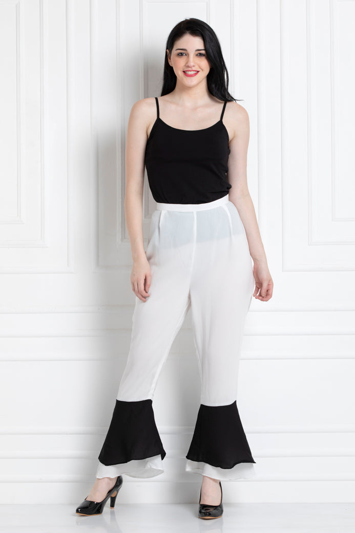 Pants With Bottom Down Flare