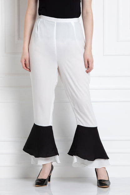 Pants With Bottom Down Flare