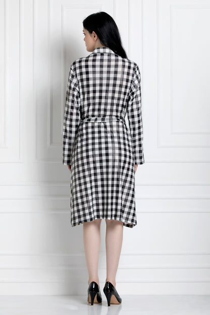 Chequered Button Down Dress. Stand Tall & Look Sharp In The Outfit
