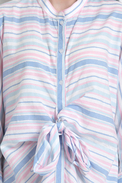 In Built Knot Dress In Organic Cotton. Will Make You Look Super Elegant Yet Chic