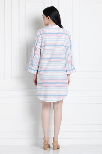 In Built Knot Dress In Organic Cotton. Will Make You Look Super Elegant Yet Chic