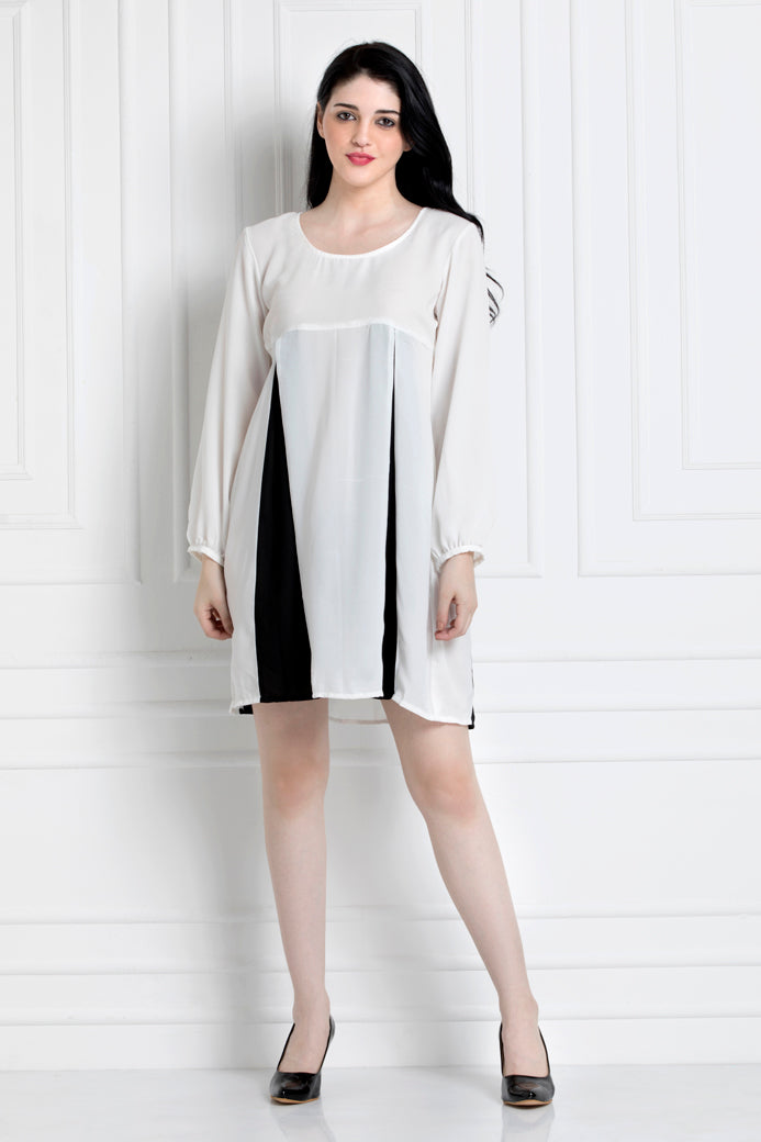 Monochrome Panelled Dress