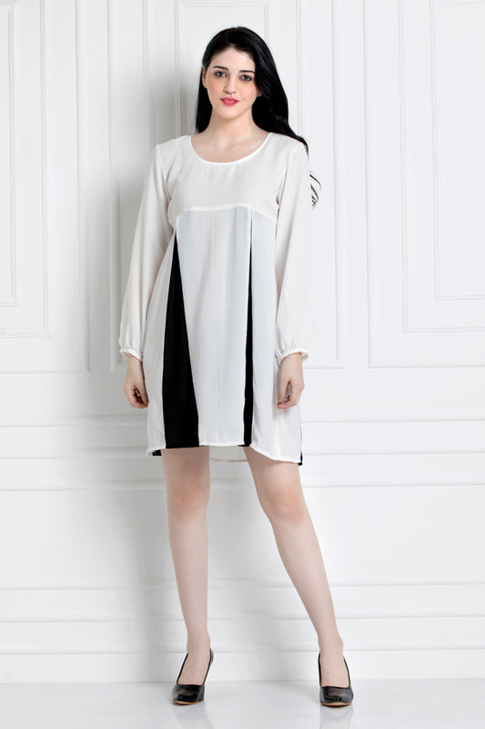 Monochrome Panelled Dress