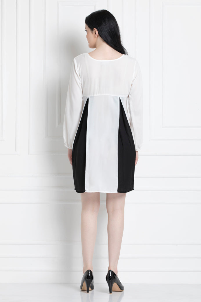 Monochrome Panelled Dress