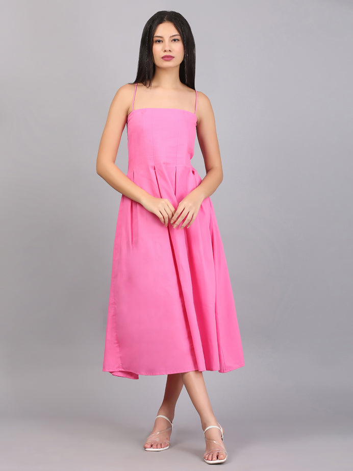 BABY DOLL PINK SPAGHETTI DRESS