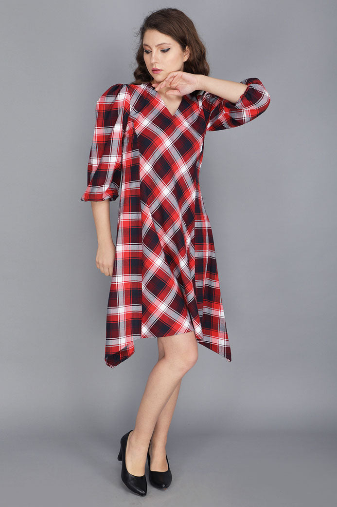 TARTAN COTSWOOL DRESS