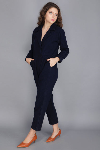 INDIGO BLUE COTSWOOL JUMPSUIT