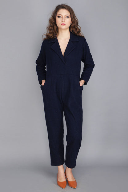 INDIGO BLUE COTSWOOL JUMPSUIT