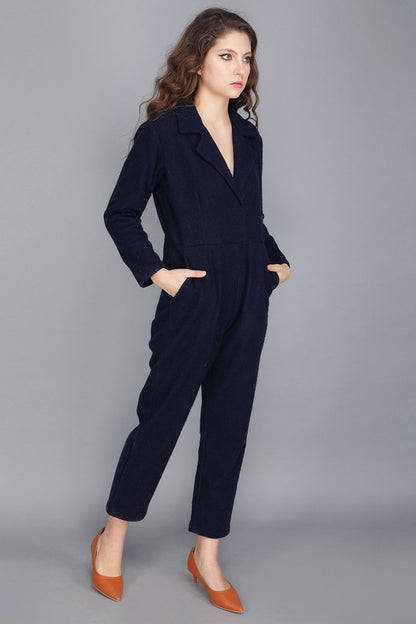 INDIGO BLUE COTSWOOL JUMPSUIT