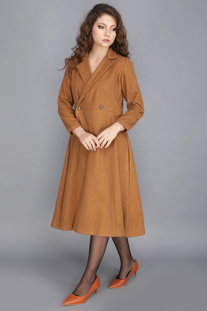 WOOLLEN CAMEL COAT DRESS
