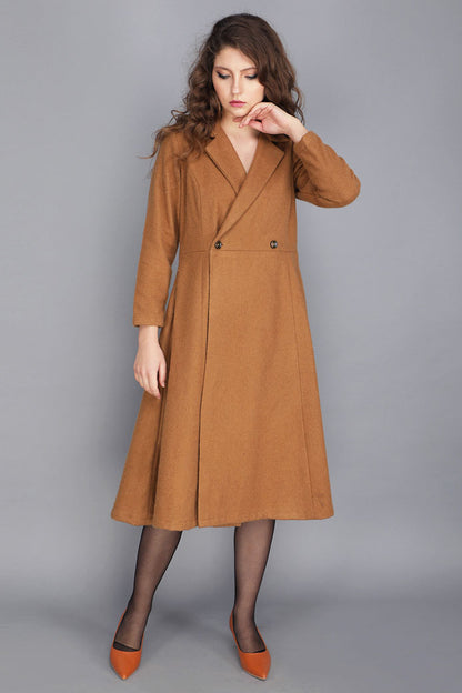 WOOLLEN CAMEL COAT DRESS