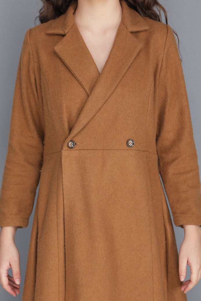WOOLLEN CAMEL COAT DRESS