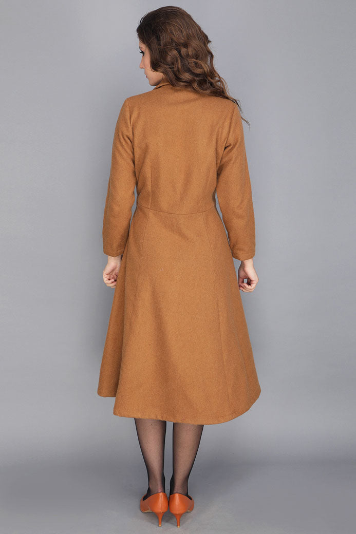 WOOLLEN CAMEL COAT DRESS