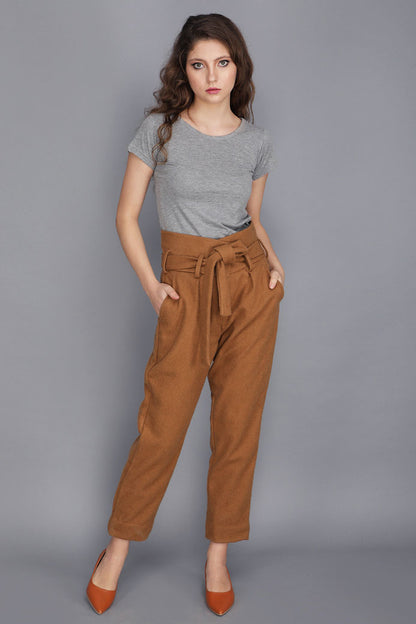 COTTSWOOL PAPER BAG WAIST PANTS