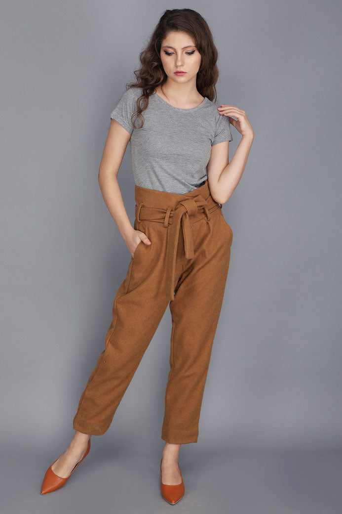 COTTSWOOL PAPER BAG WAIST PANTS