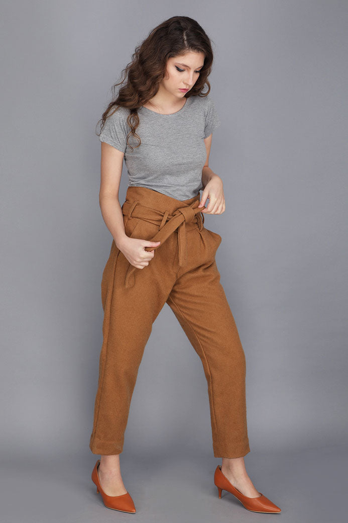 COTTSWOOL PAPER BAG WAIST PANTS