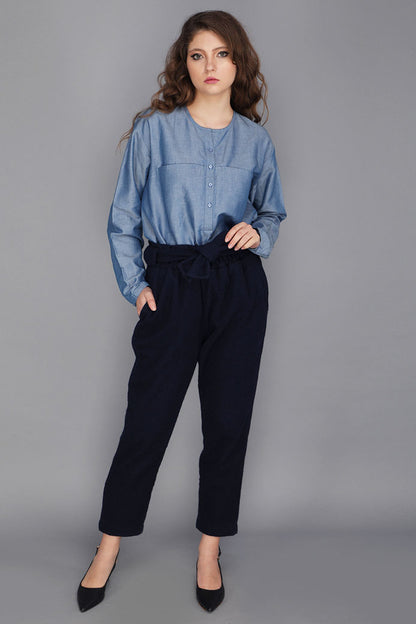 COTTSWOOL PAPER BAG WAIST PANTS
