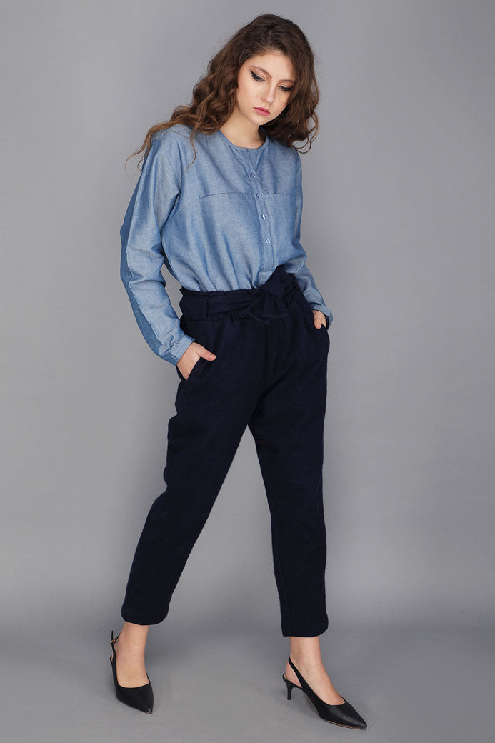 COTTSWOOL PAPER BAG WAIST PANTS