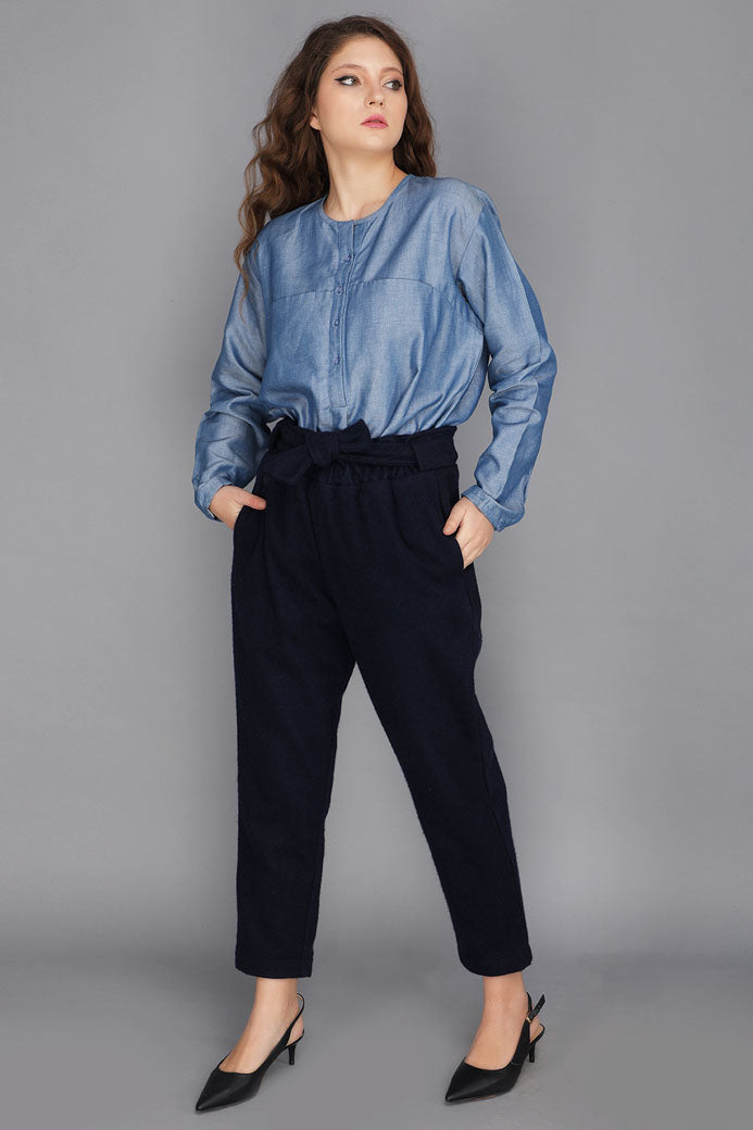 COTTSWOOL PAPER BAG WAIST PANTS