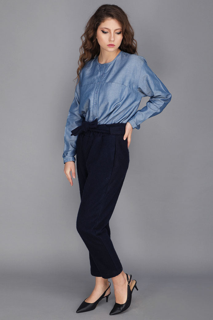 COTTSWOOL PAPER BAG WAIST PANTS