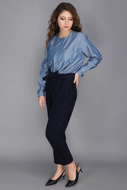 COTTSWOOL PAPER BAG WAIST PANTS