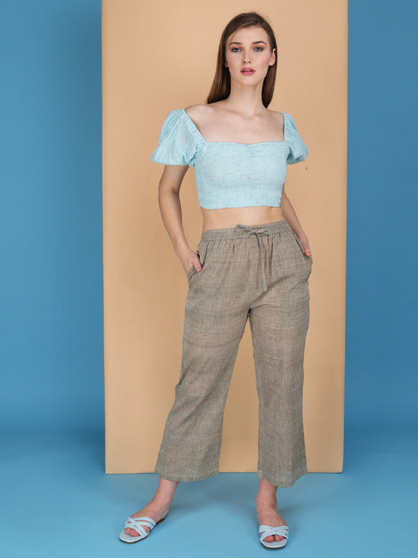 elasticated Off the shoulder top made in cotton
