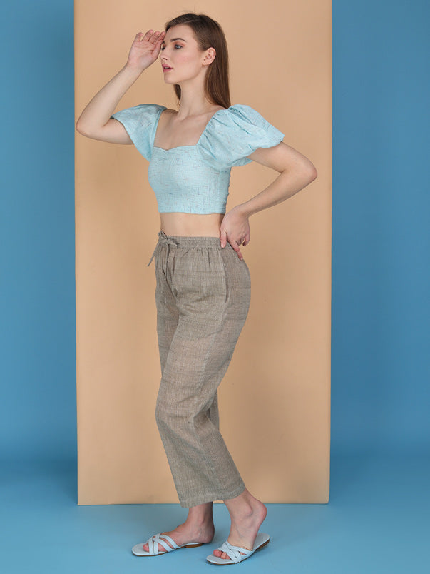elasticated pant made in cotton