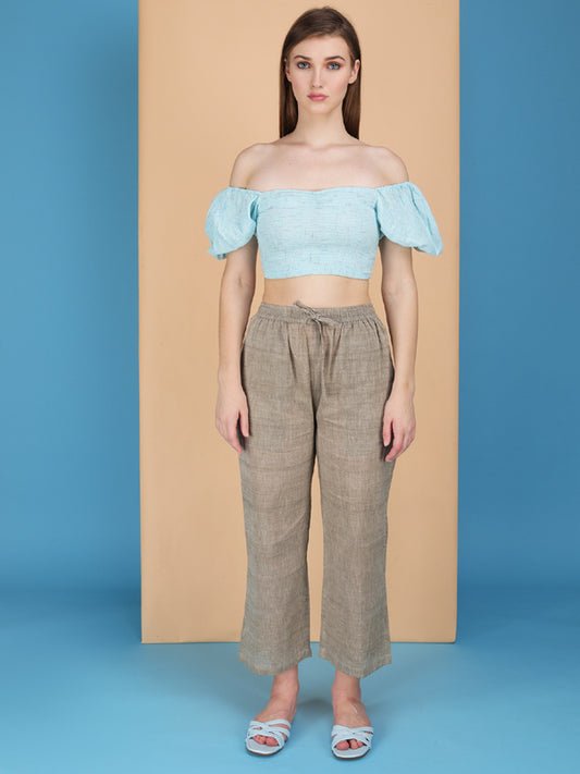 elasticated pant made in cotton