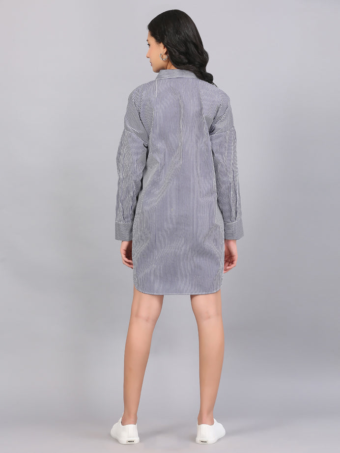 KNOTTED BUTTON DOWN DRESS