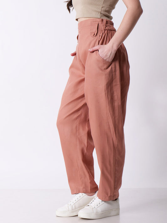 Dusty pink straight pants