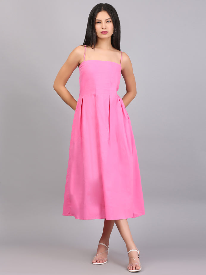 BABY DOLL PINK SPAGHETTI DRESS
