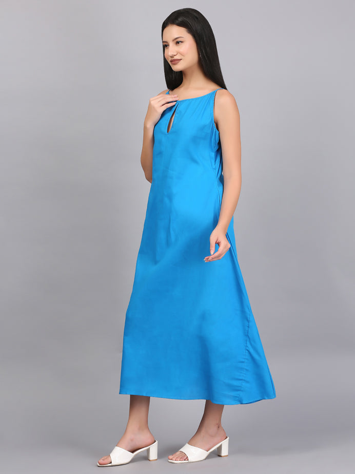 A LINE KEY HOLE DRESS