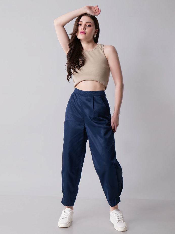 Navy Cigarette Pants