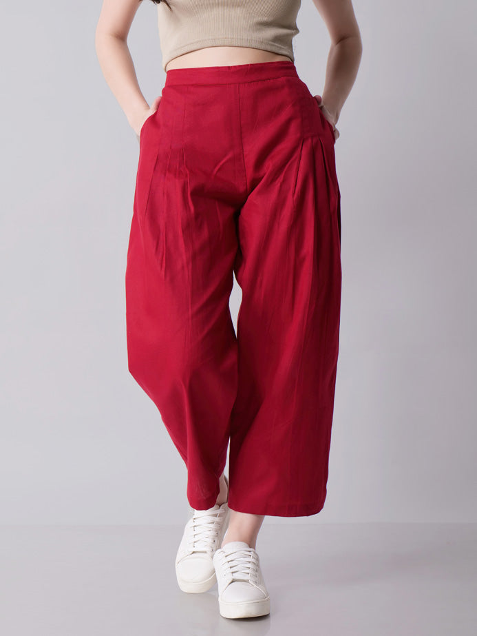 Scarlet  Pleated Pants
