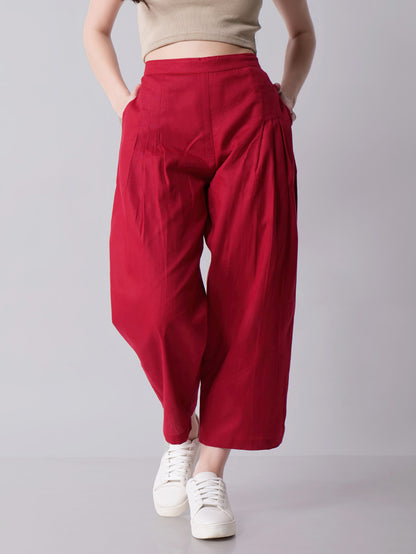 Scarlet  Pleated Pants