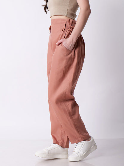 Dusty pink straight pants