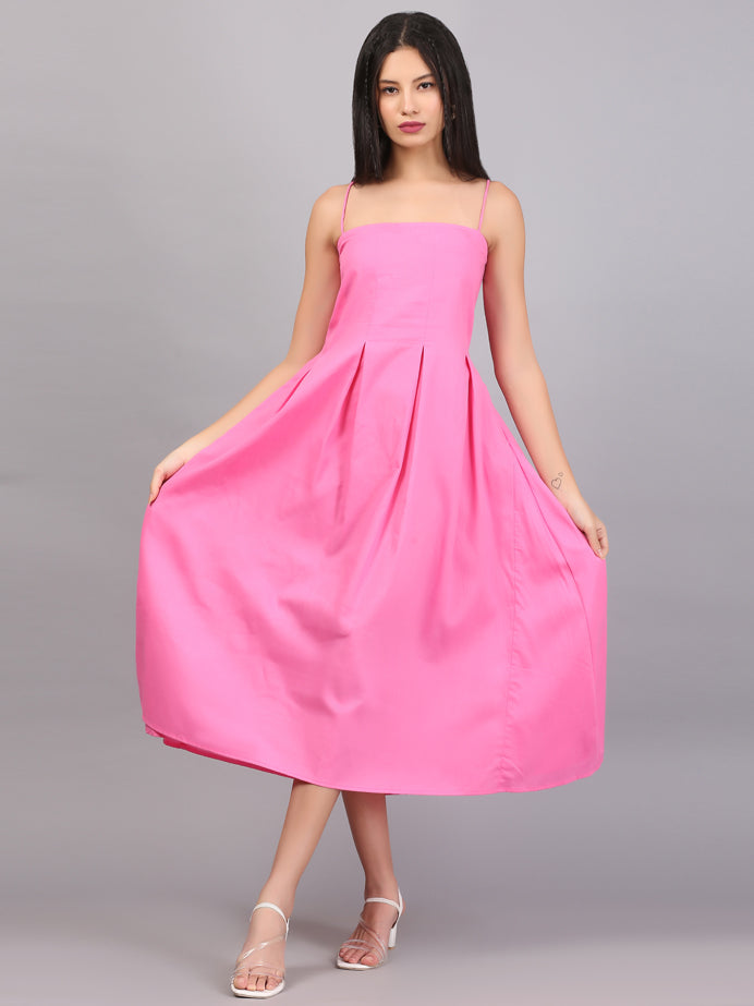 BABY DOLL PINK SPAGHETTI DRESS