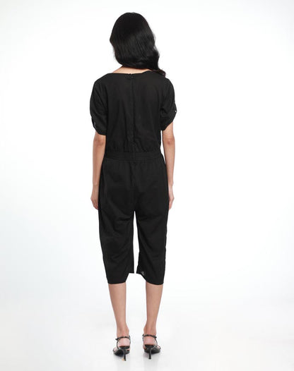 ELASTICATED WAIST COTTON PLAYSUIT
