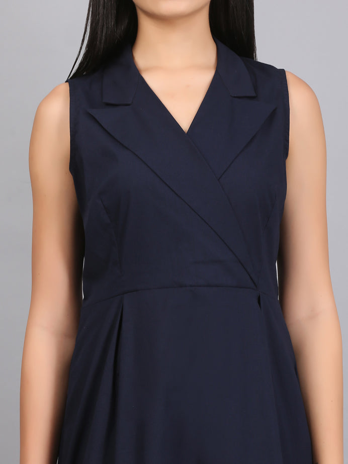 OVERLAP SLEEVLESS DRESS